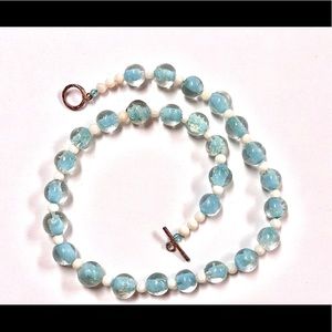Pale Blue Glass Necklace